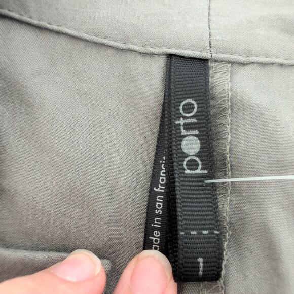 Porto San Francisco Blazer Jacket Size 1 Small Gray Linen Rayon Lagenlook Chic - Picture 4 of 8